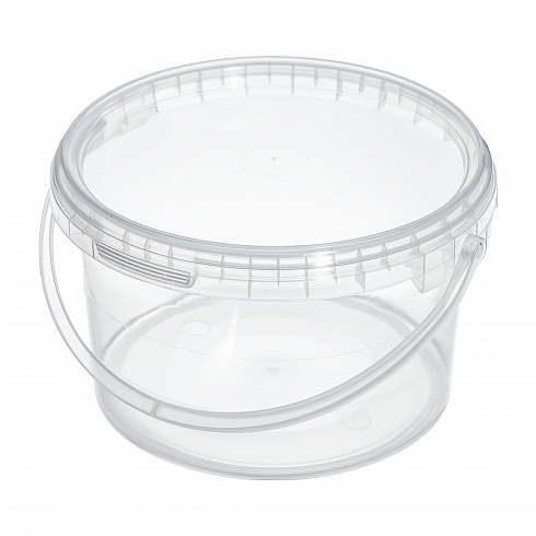 прозрачное ведро 2,6 л пластиковое