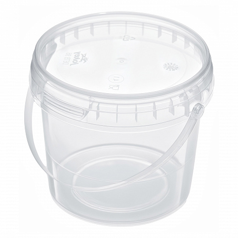 прозрачное ведро 0,365 л из пластика
