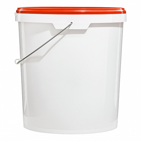 пластиковое ведро jet 210 (21,3 л) металл. ручка, красная крышка