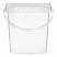 прозрачное ведро 1,1 л пластиковое