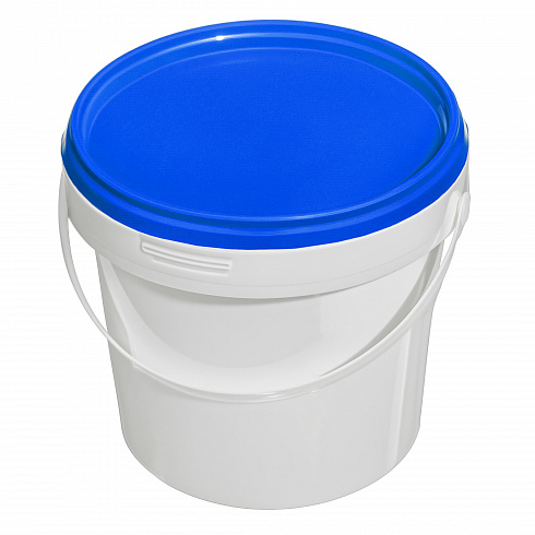 пластиковое ведро jetb 11 (1,1 л) с синей крышкой