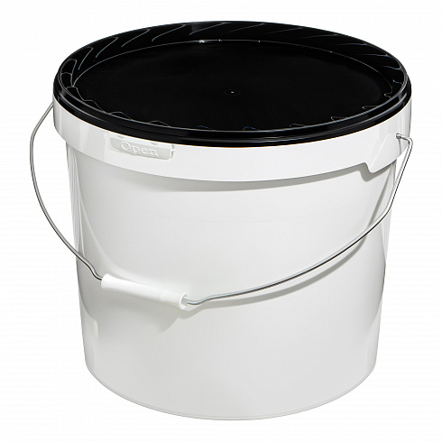 пластиковое ведро jet+ 205 (20,6 л) с черной крышкой