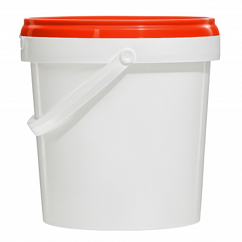 пластиковое ведро jetb 850 (0,85 л) с красной крышкой