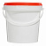 пластиковое ведро jetb 12 (1,2 л) с красной крышкой