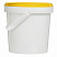пластиковое ведро jetb 12 (1,2 л) с желтой крышкой