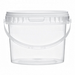 прозрачное ведро 2,3 л пластиковое