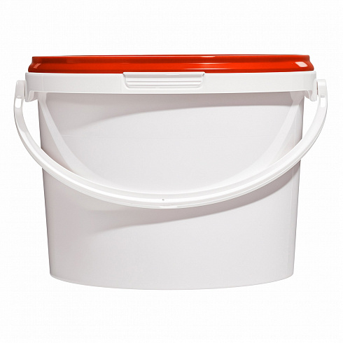 пластиковое ведро jet 23 (2,3 л) с красной крышкой