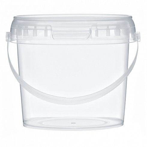 прозрачное ведро 0,365 л из пластика