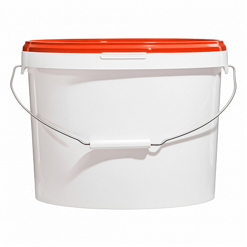 пластиковое ведро jet 125 (13,2 л) с красной крышкой