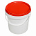 пластиковое ведро jetb 12 (1,2 л) с красной крышкой