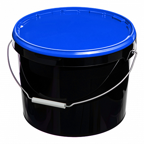 ведро техническое jet 110 (11,3 л) металл. ручка, синяя крышка