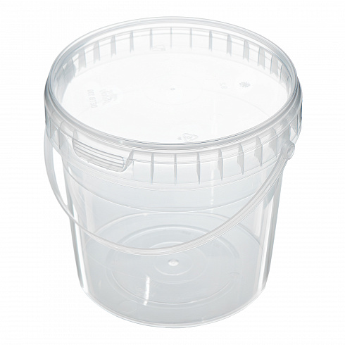 прозрачное ведро 0,86 л пластиковое