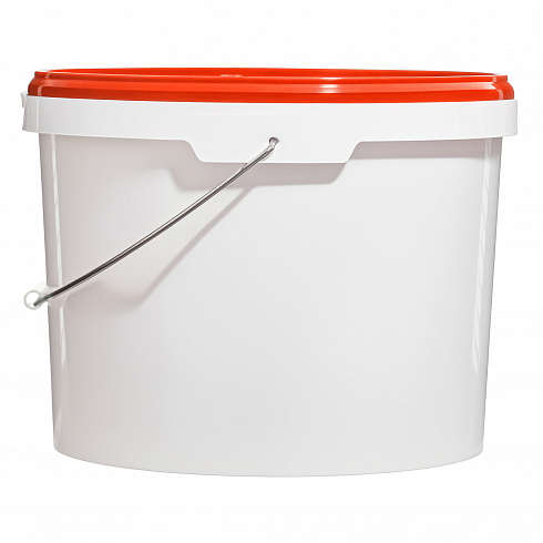 пластиковое ведро jet 125 (13,2 л) с красной крышкой