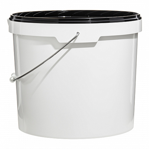 пластиковое ведро jet+ 205 (20,6 л) с черной крышкой