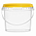 прозрачное ведро 0,365 л с желтой крышкой