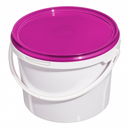 пластиковое ведро jet 23 (2,3 л) с фиолетовой крышкой