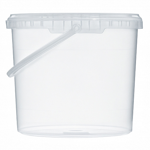 прозрачное ведро 5,7 л пластиковое