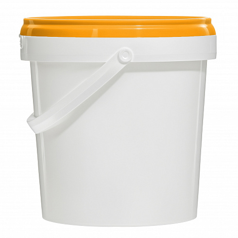 пластиковое ведро jetb 850 (0,85 л) с оранжевой крышкой