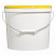 пластиковое ведро jet 150 (15,9 л) металл. ручка, желтая крышка
