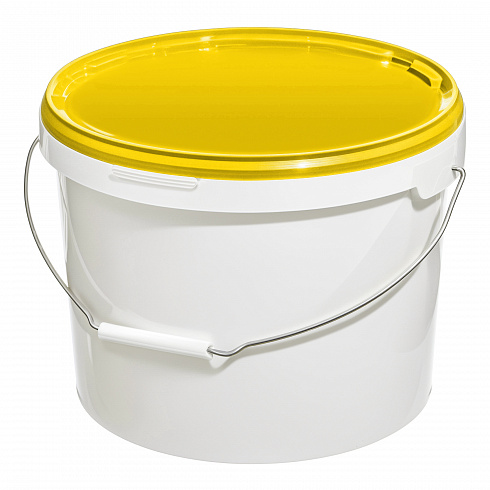 пластиковое ведро jet 125 (13,2 л) с желтой крышкой