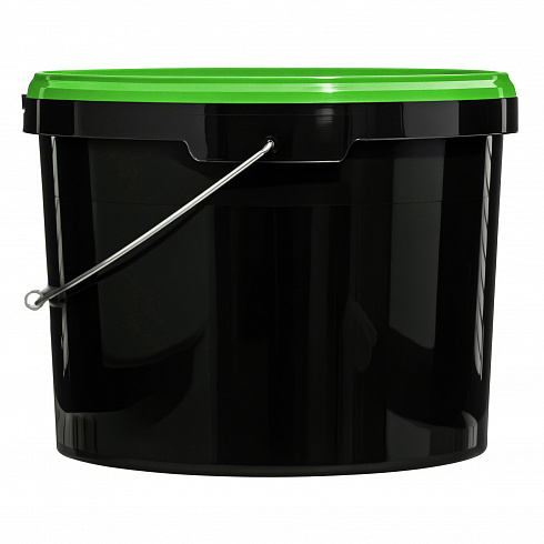 ведро техническое jet 110 (11,3 л) металл. ручка, зеленая крышка