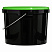 ведро техническое jet 110 (11,3 л) металл. ручка, зеленая крышка