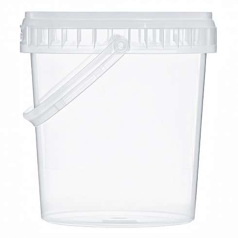 прозрачное ведро 1,1 л пластиковое