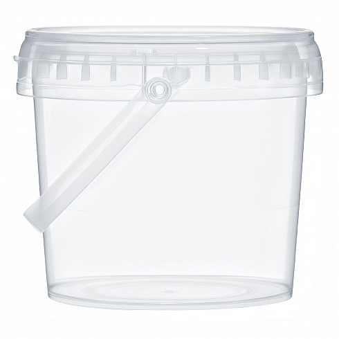 прозрачное ведро 0,365 л из пластика