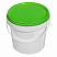 пластиковое ведро jetb 11 (1,1 л) с зеленой крышкой