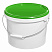пластиковое ведро jet 110 (11,3 л) металл. ручка, зеленая крышка