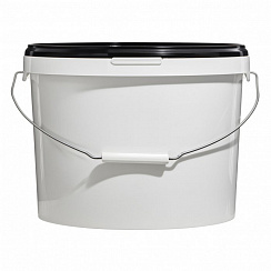 пластиковое ведро jet 125 (13,2 л) с черной крышкой