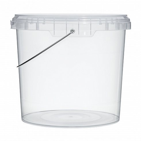 прозрачное ведро 3,9 л c металл. ручкой