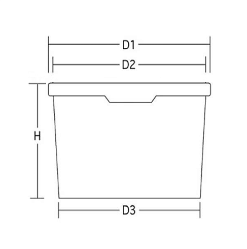 пластиковое ведро jhps 1350 (14,2 л / 3,5 галлона)