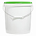 пластиковое ведро jet 210 (21,3 л) металл. ручка, зеленая крышка