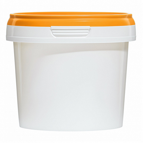 пластиковая банка jetb 365 (0,365 л) с оранжевой крышкой