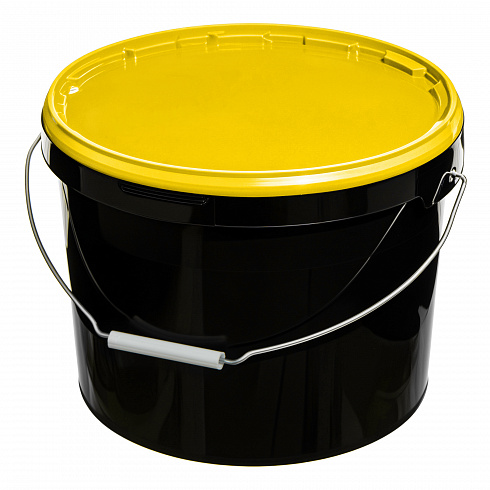 ведро техническое jet 110 (11,3 л) металл. ручка, желтая крышка