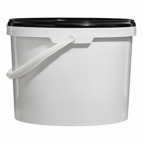 пластиковое ведро jet 110 (11,3 л) с чёрной крышкой