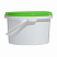 пластиковое ведро jet 25 (2,6 л) с зеленой крышкой