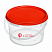 прозрачное ведро 2,6 л с красной крышкой
