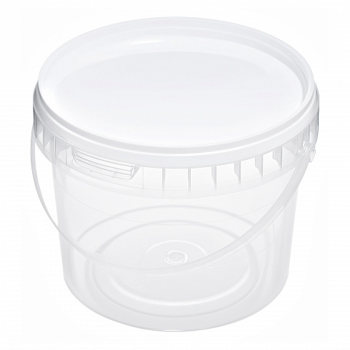 прозрачное ведро 2,3 л пластиковое