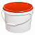 пластиковое ведро jet 125 (13,2 л) с красной крышкой