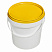 пластиковое ведро jetb 12 (1,2 л) с желтой крышкой