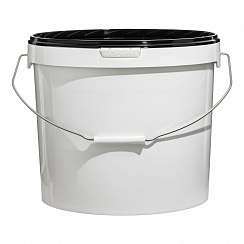 пластиковое ведро jet +177 (17,7 л) с черной крышкой